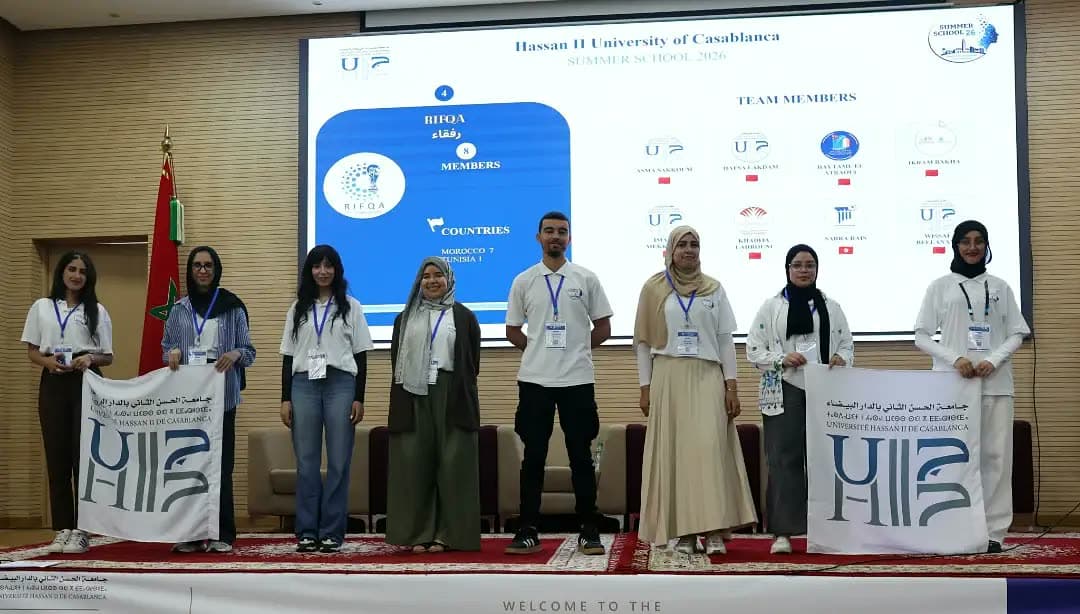 Team Rihla presented on stage.