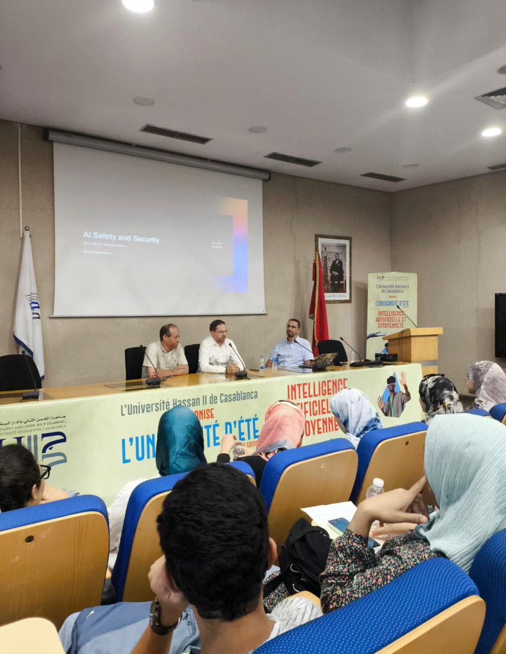Three-speaker panel on AI Safety and Security during the 3rd edition.